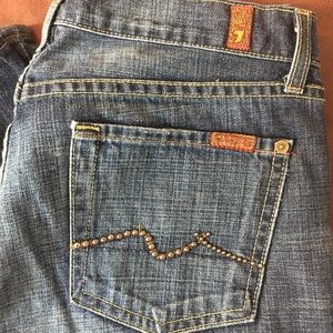 7FAMK Embellished Pocket Bootcut Jeans - sz 28